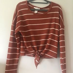 Rust striped shirt